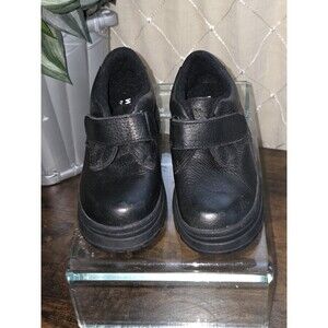 Reebok Weebok Classic Black Hook Loop Sz 9 Kids Toddler Leather Shoe Sneaker